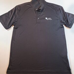 Sea Cliff Club Golf Polo Mens L Black Short‎ Sleeve Shirt Oxford Performance Fit